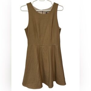 Drew camel sleeveless fit and flare dress